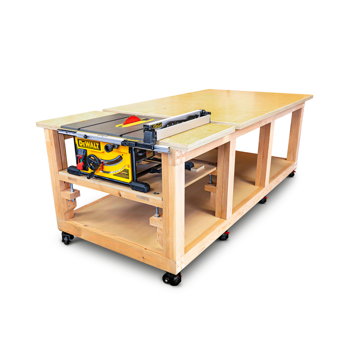 Mobile Table Saw Workbench Plans