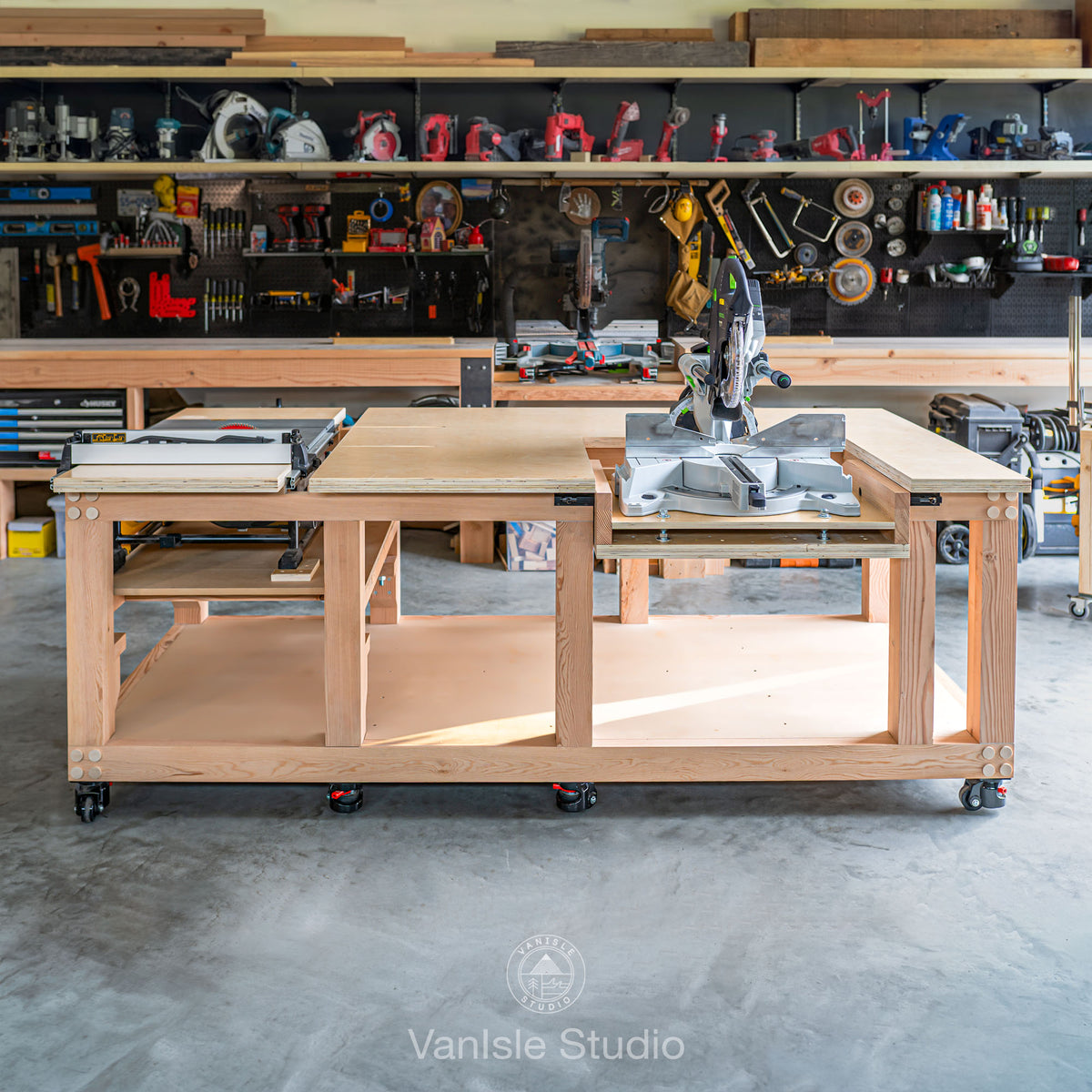 DWS779 & DWS780 Mobile Table Saw & Miter Saw Workbench Plans