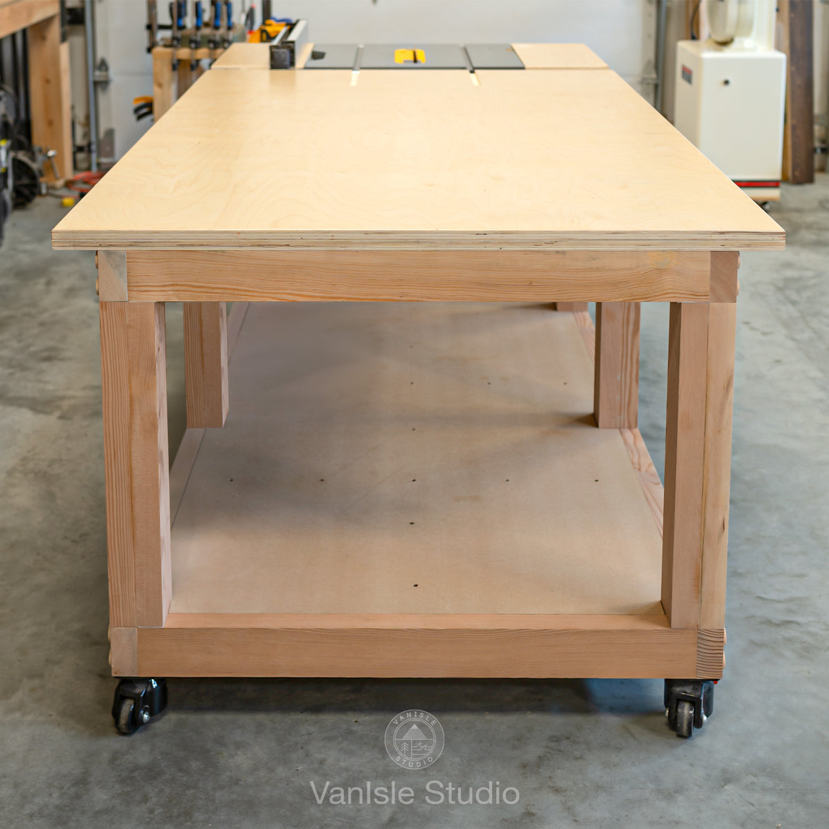 Mobile Table Saw Workbench Plans