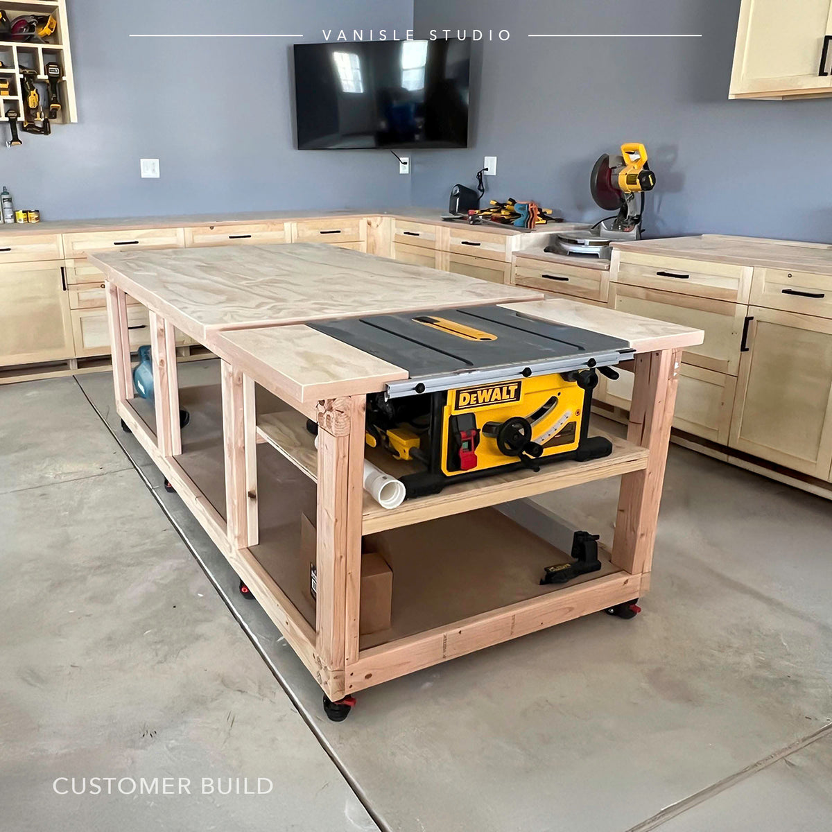 Mobile Table Saw Workbench Plans