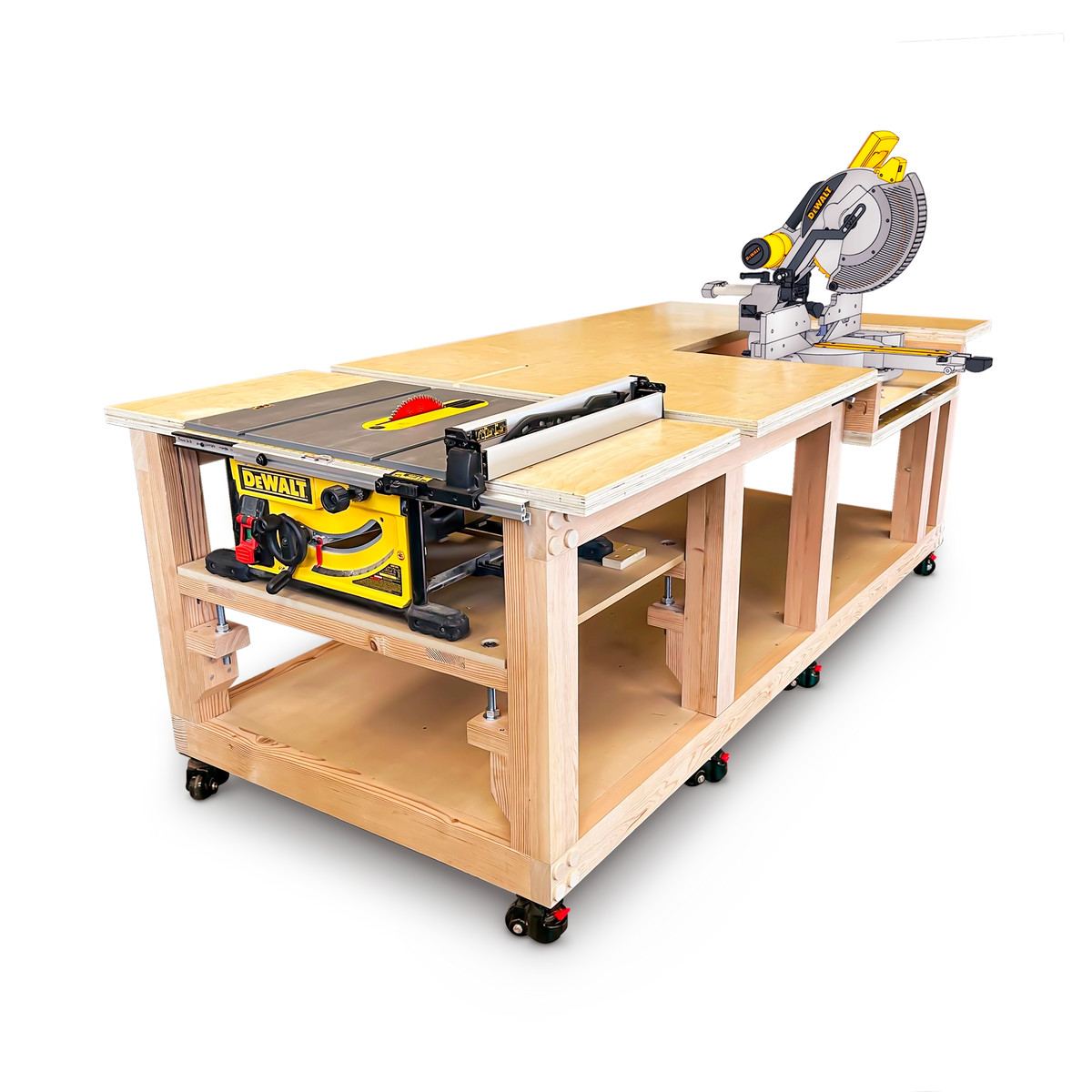 DWS779 & DWS780 Mobile Table Saw & Miter Saw Workbench Plans