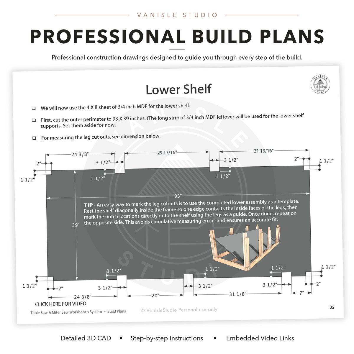 DWS779 & DWS780 Mobile Table Saw & Miter Saw Workbench Plans