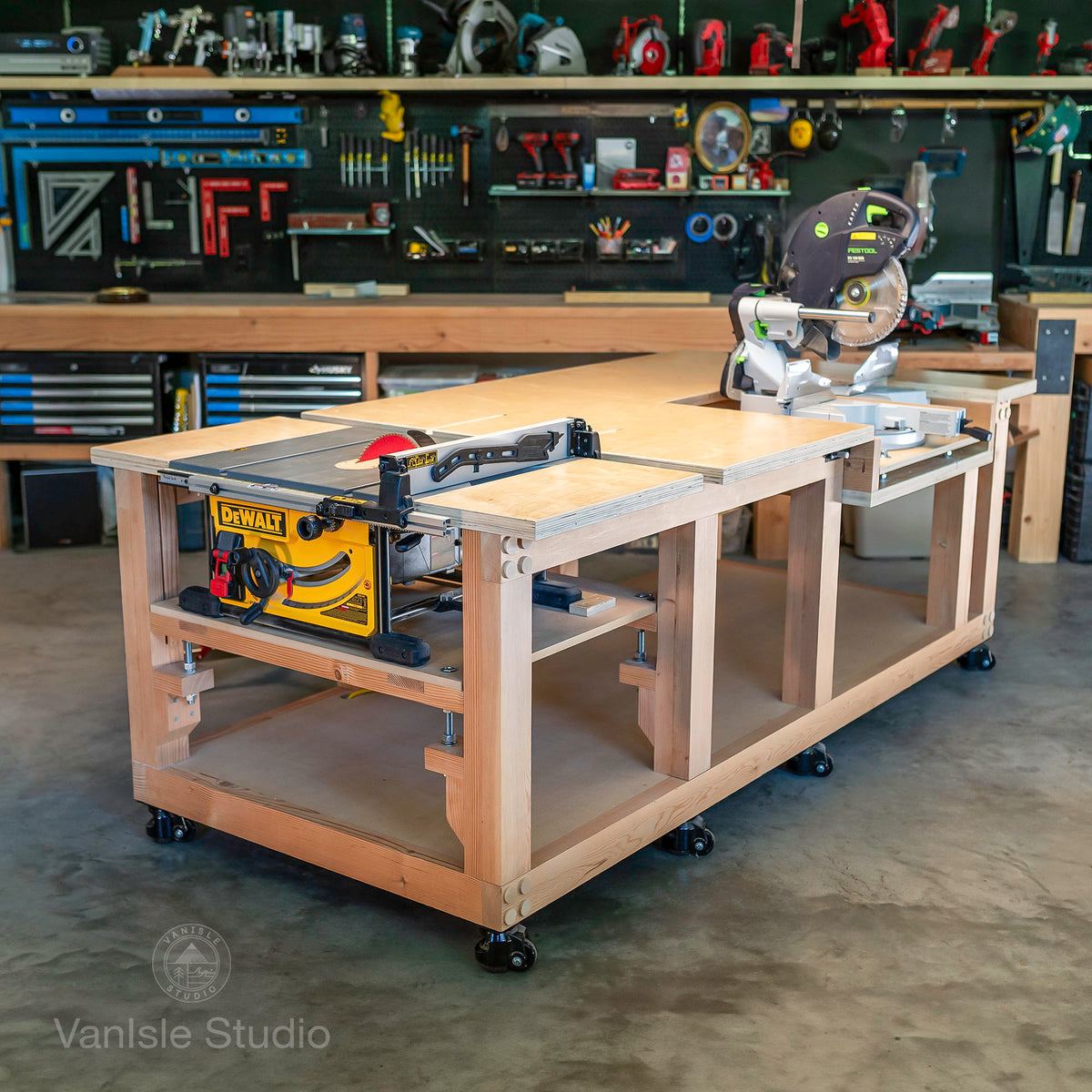 DWS779 & DWS780 Mobile Table Saw & Miter Saw Workbench Plans