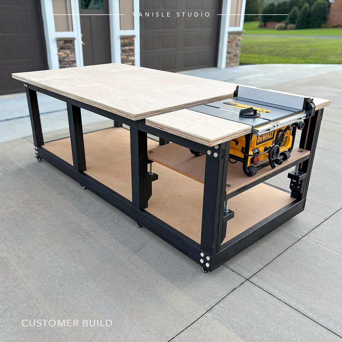 Mobile Table Saw Workbench Plans